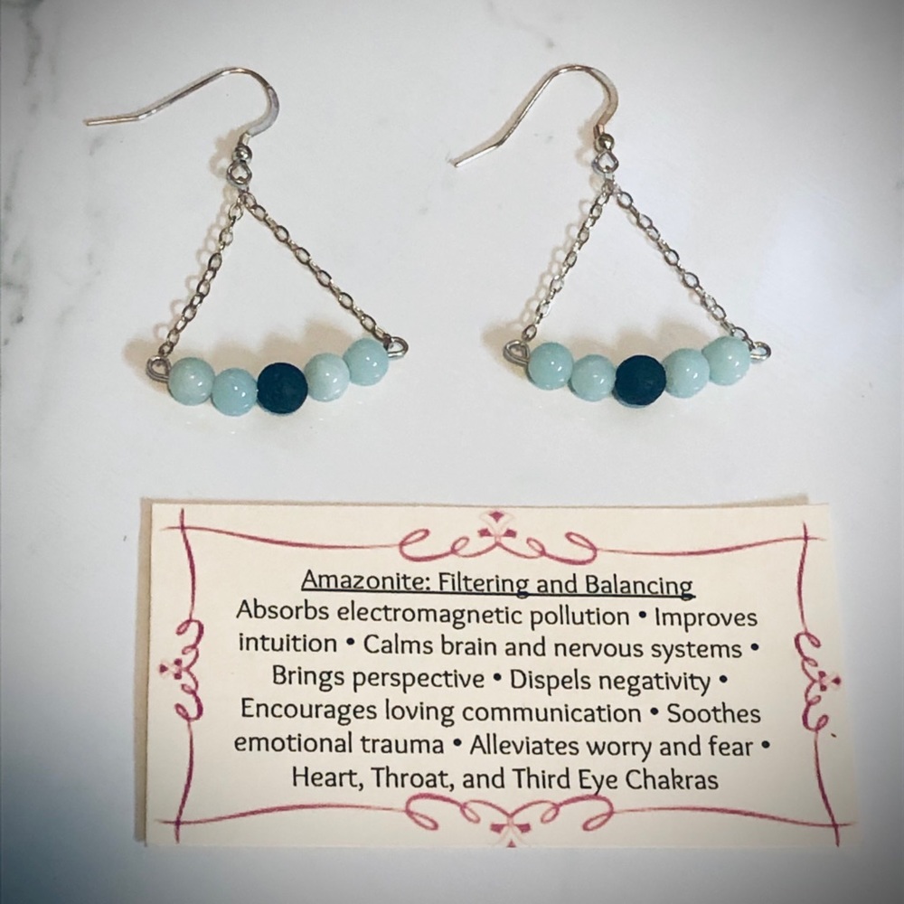Lava stone diffuser earrings